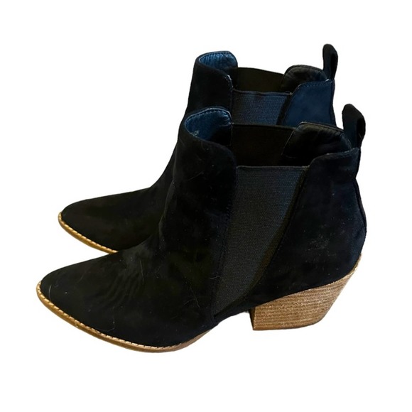 BEAST FASHION Shoes Beast Fashion Womens Suede Black Ankle Boot